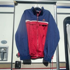 Unique 90s Adidas zip up windbreaker jacket L
